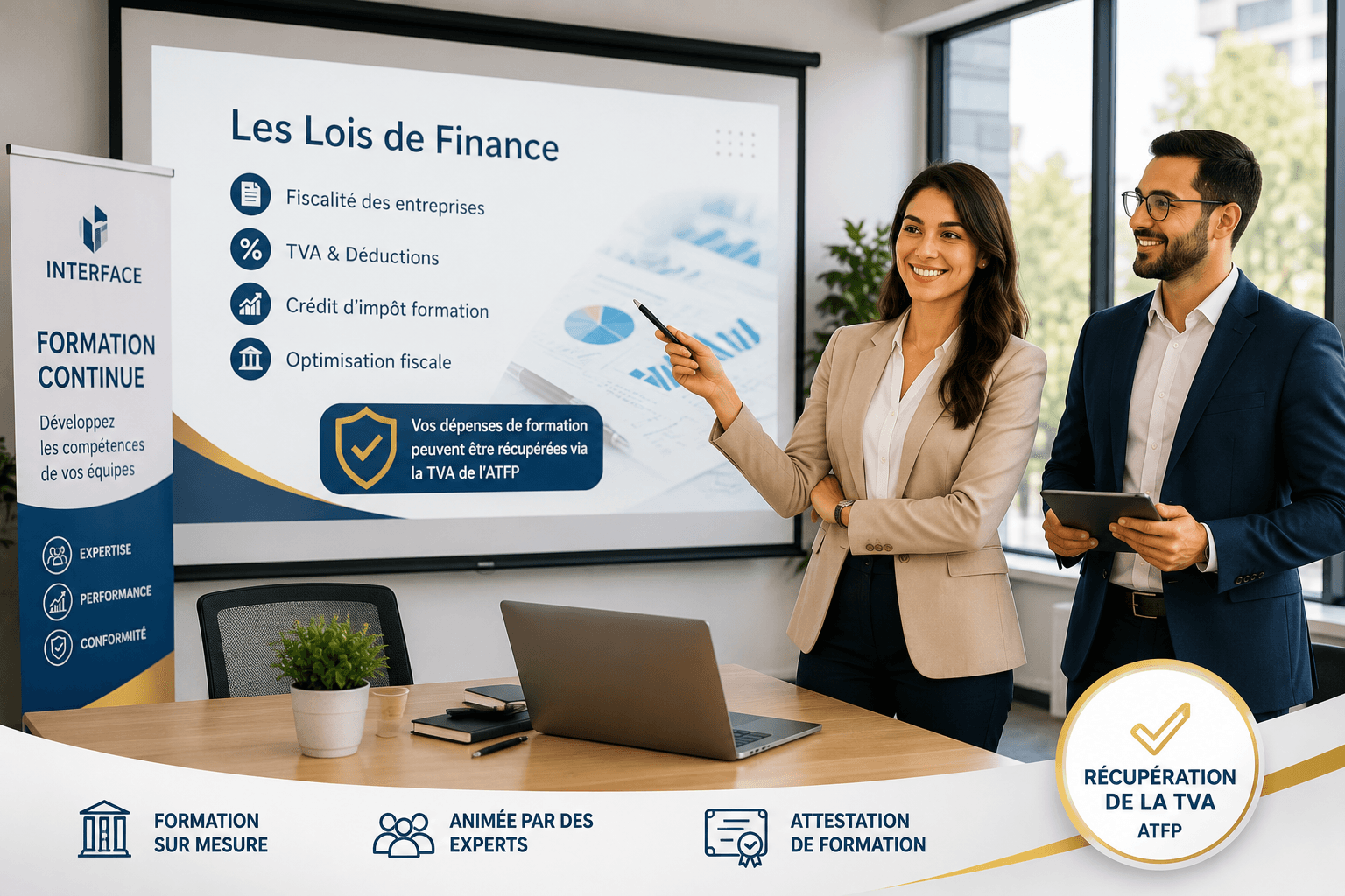 Cours de comptabilité en salle de formation